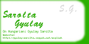 sarolta gyulay business card